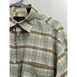 Plaid Heavyweight Twill Work Shirt Men's Large